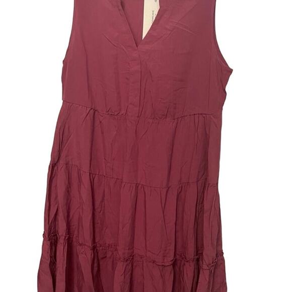 2/$25 Size 12 Large BloomChic  Supersoft Notched Ruffle Layered Sleeveless Dress - Picture 2 of 9